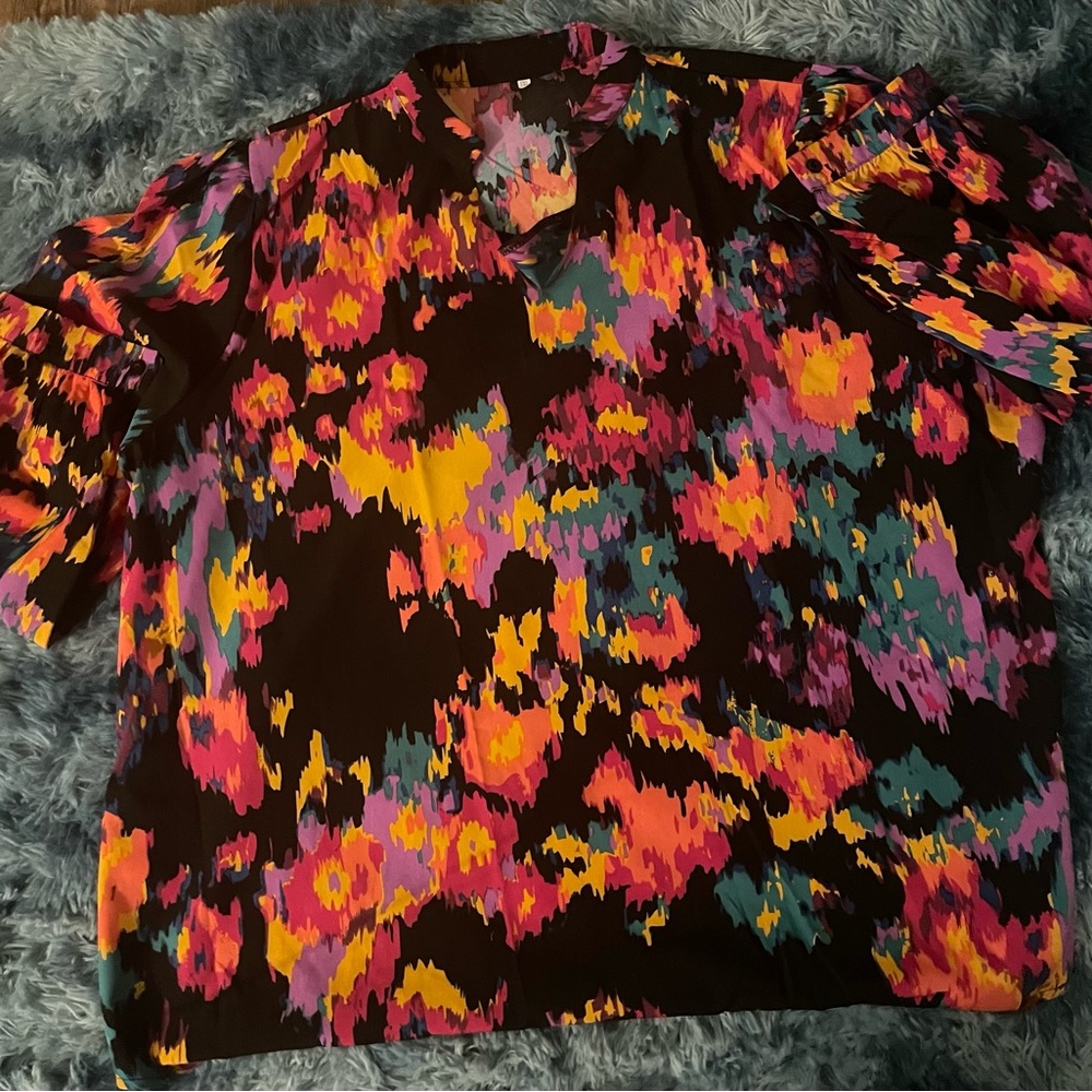 Colorful Abstract Blouse